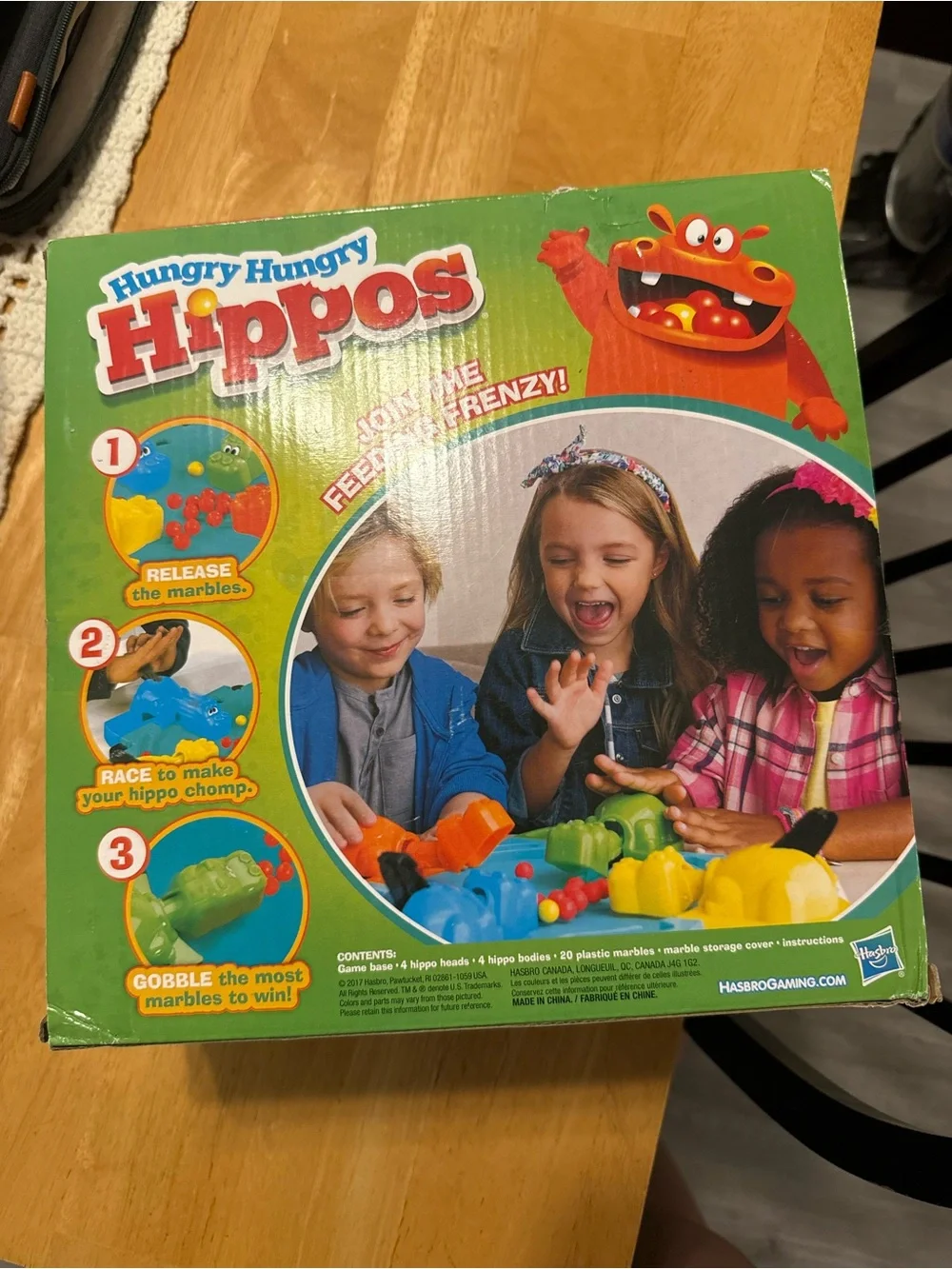 Hasbro Hungry Hungry Hippos Family Marble-Chomping Game - Multicolor